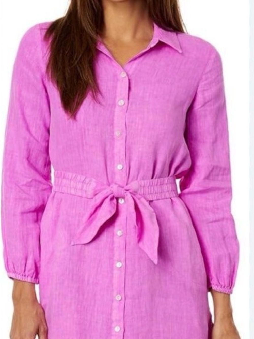 Lilly Pulitzer Linen Bethanne knee length Dress in Crocus Petal, NWT